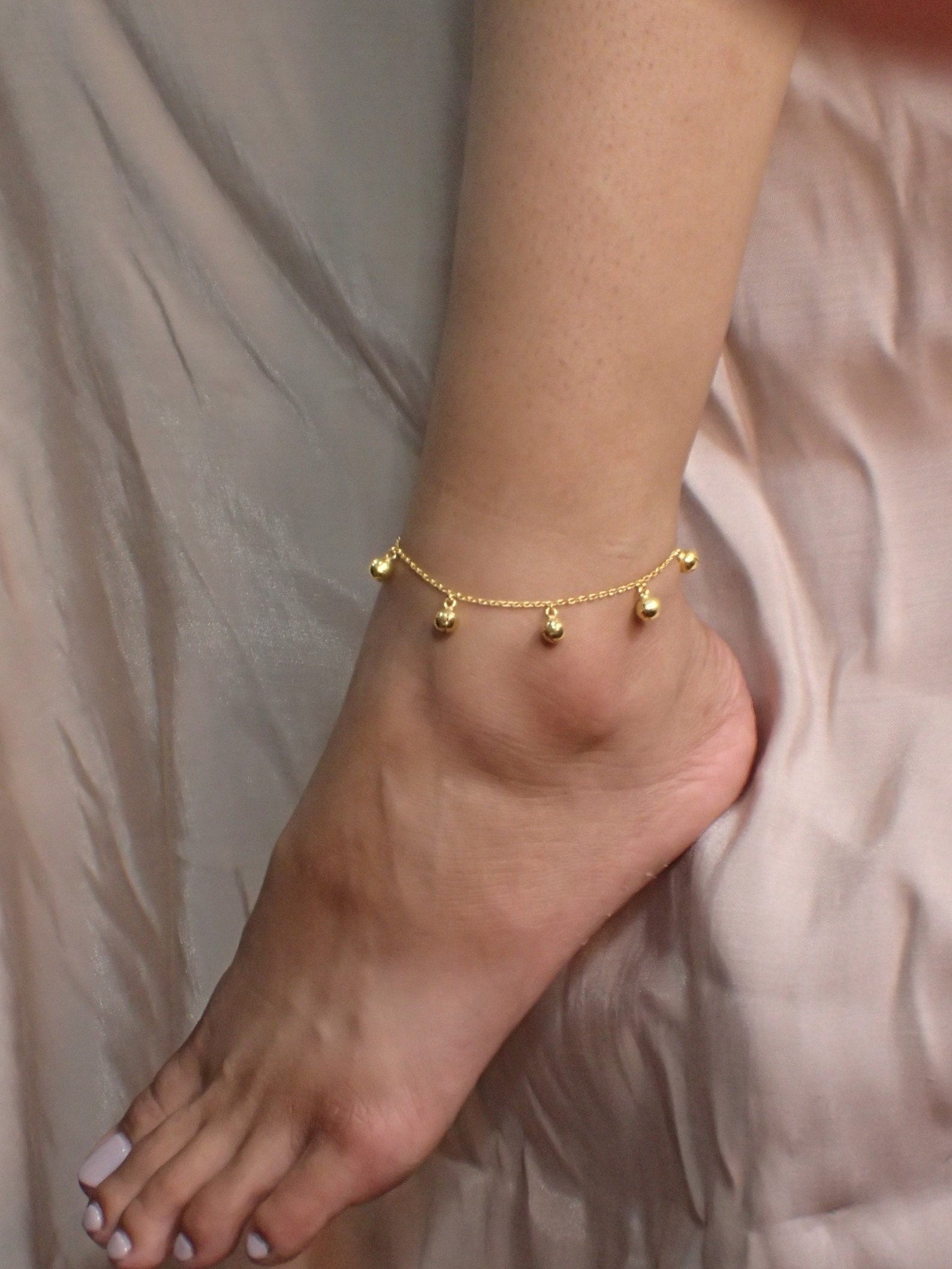 Jingle Bell Anklet / Anklet Gift for Her / Sterling Silver Anklet / Birthday Gift / Gift for Girlfriend, Sister